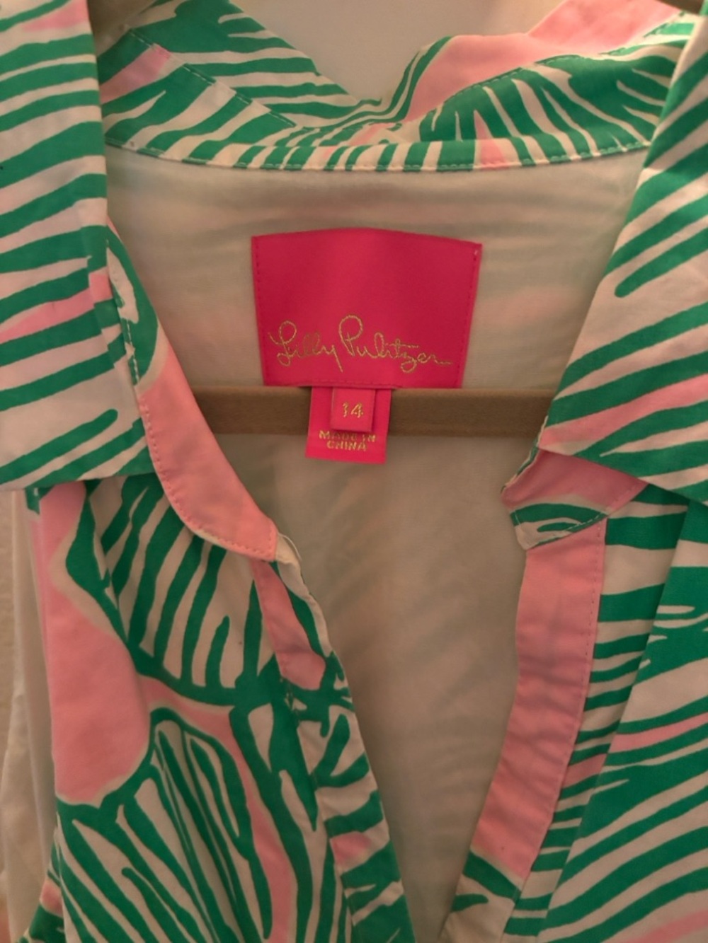 Lilly Pulitzer Pink and Mint Green Sleeveless Tie-Waist Sundress - Picture 4 of 5
